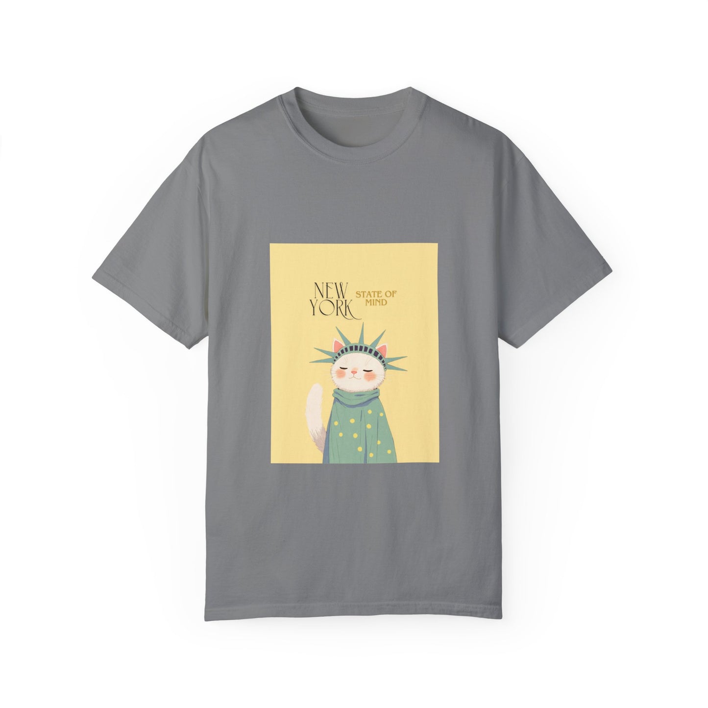 New York State of Mind Cat T-Shirt | Unisex Garment-Dyed Tee