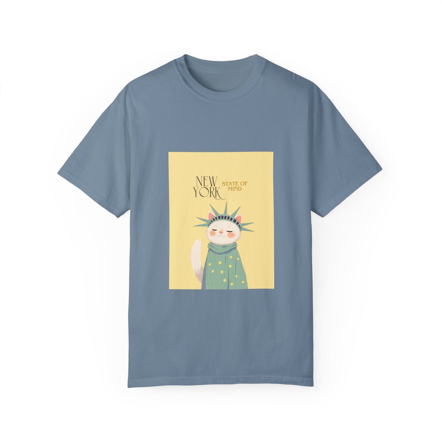 New York State of Mind Cat T-Shirt | Unisex Garment-Dyed Tee
