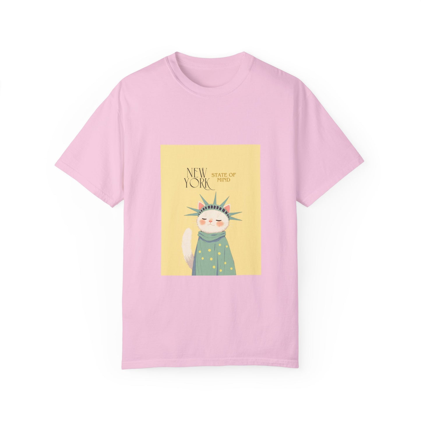 New York State of Mind Cat T-Shirt | Unisex Garment-Dyed Tee