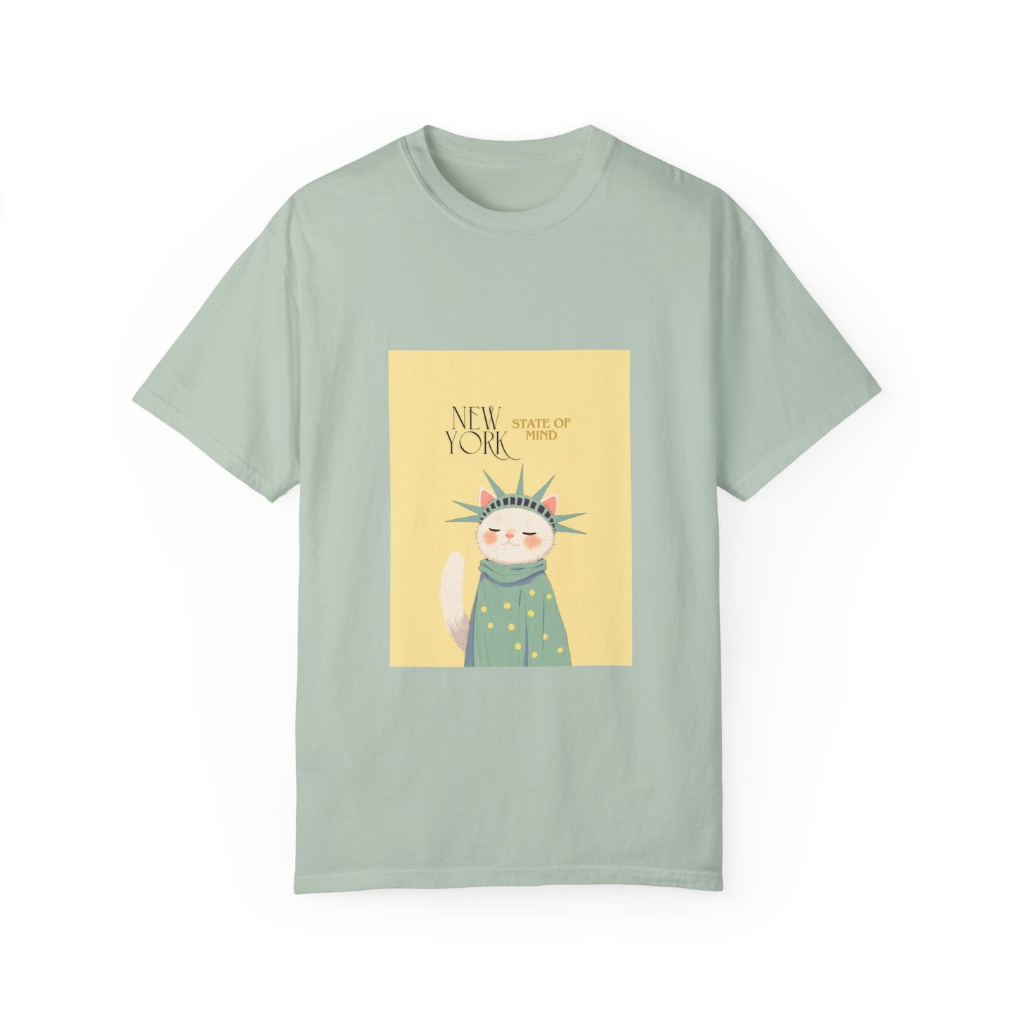 New York State of Mind Cat T-Shirt | Unisex Garment-Dyed Tee