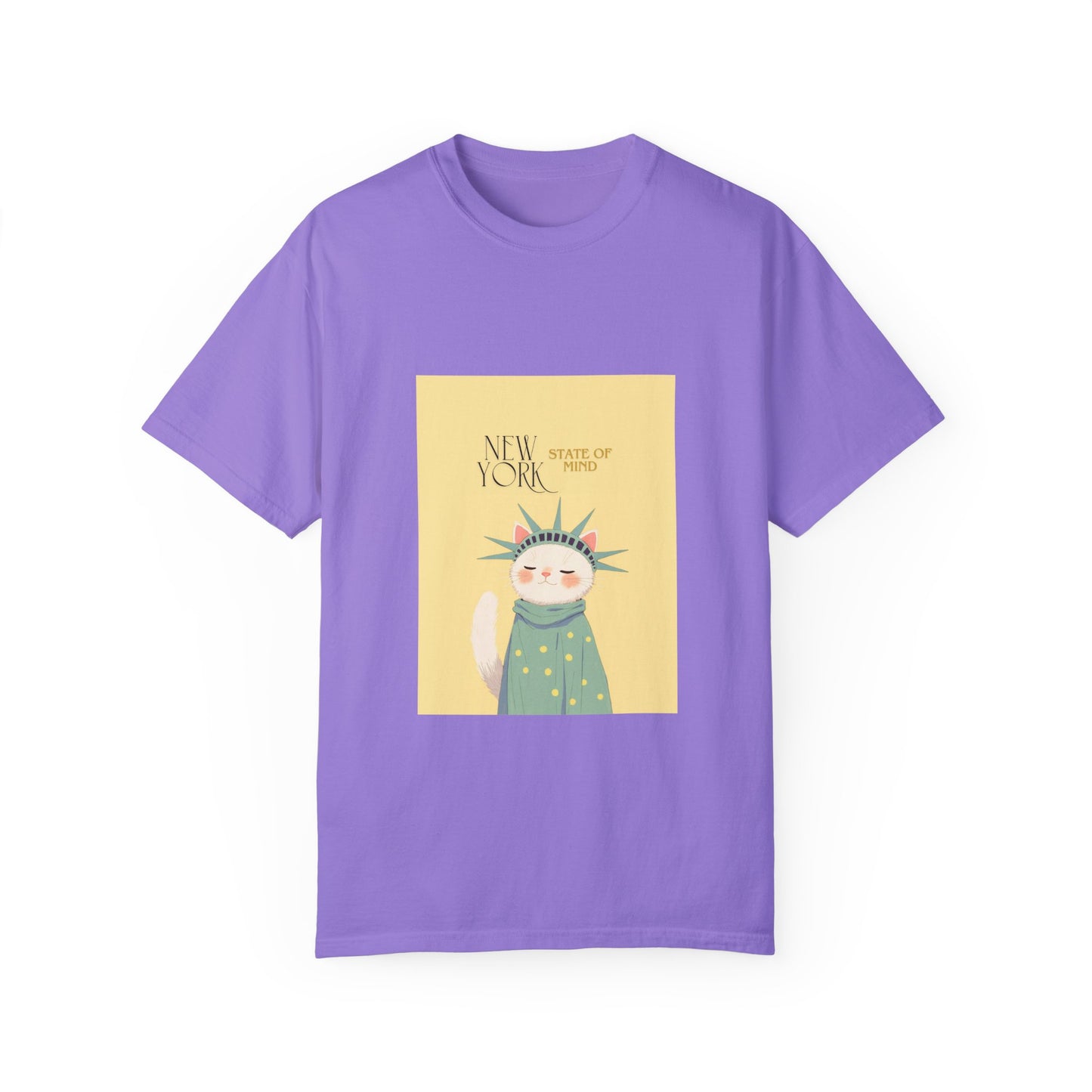 New York State of Mind Cat T-Shirt | Unisex Garment-Dyed Tee