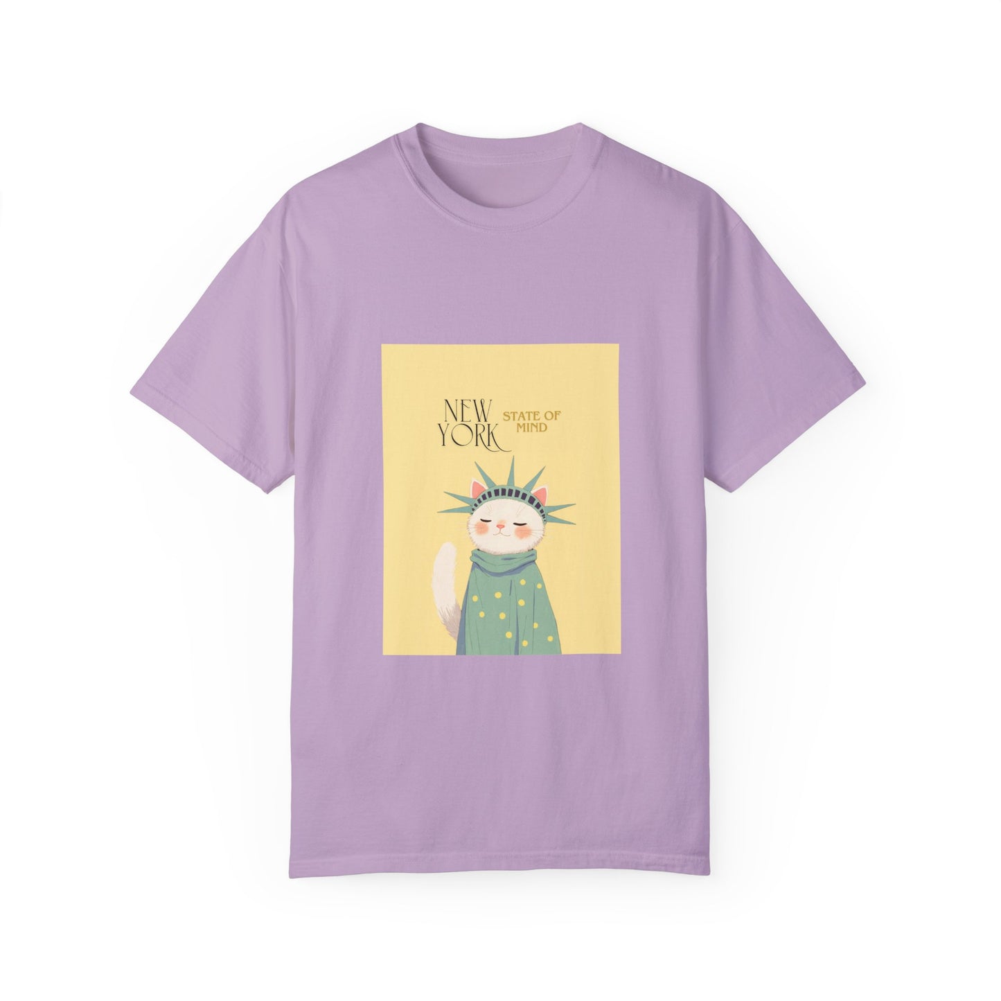 New York State of Mind Cat T-Shirt | Unisex Garment-Dyed Tee