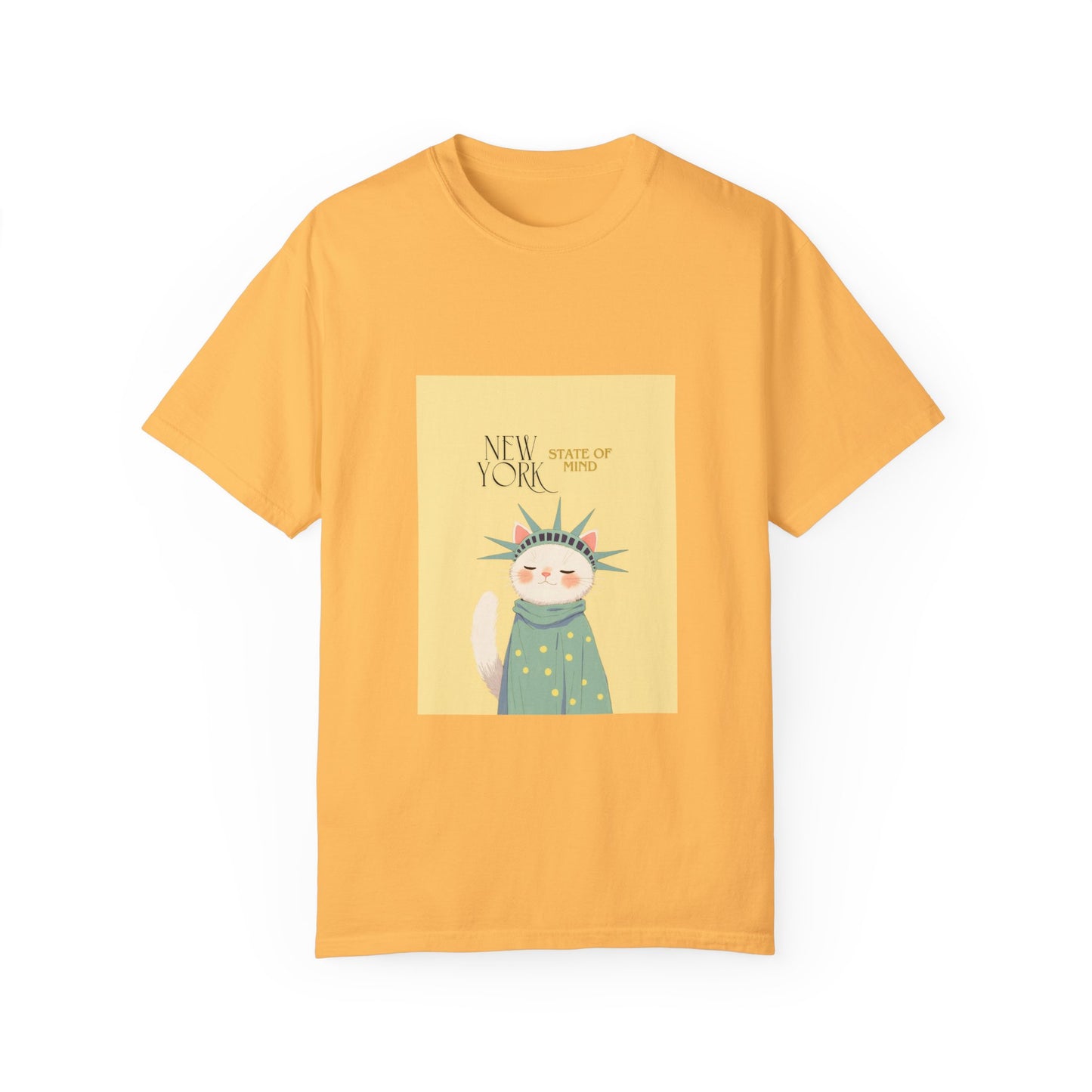 New York State of Mind Cat T-Shirt | Unisex Garment-Dyed Tee