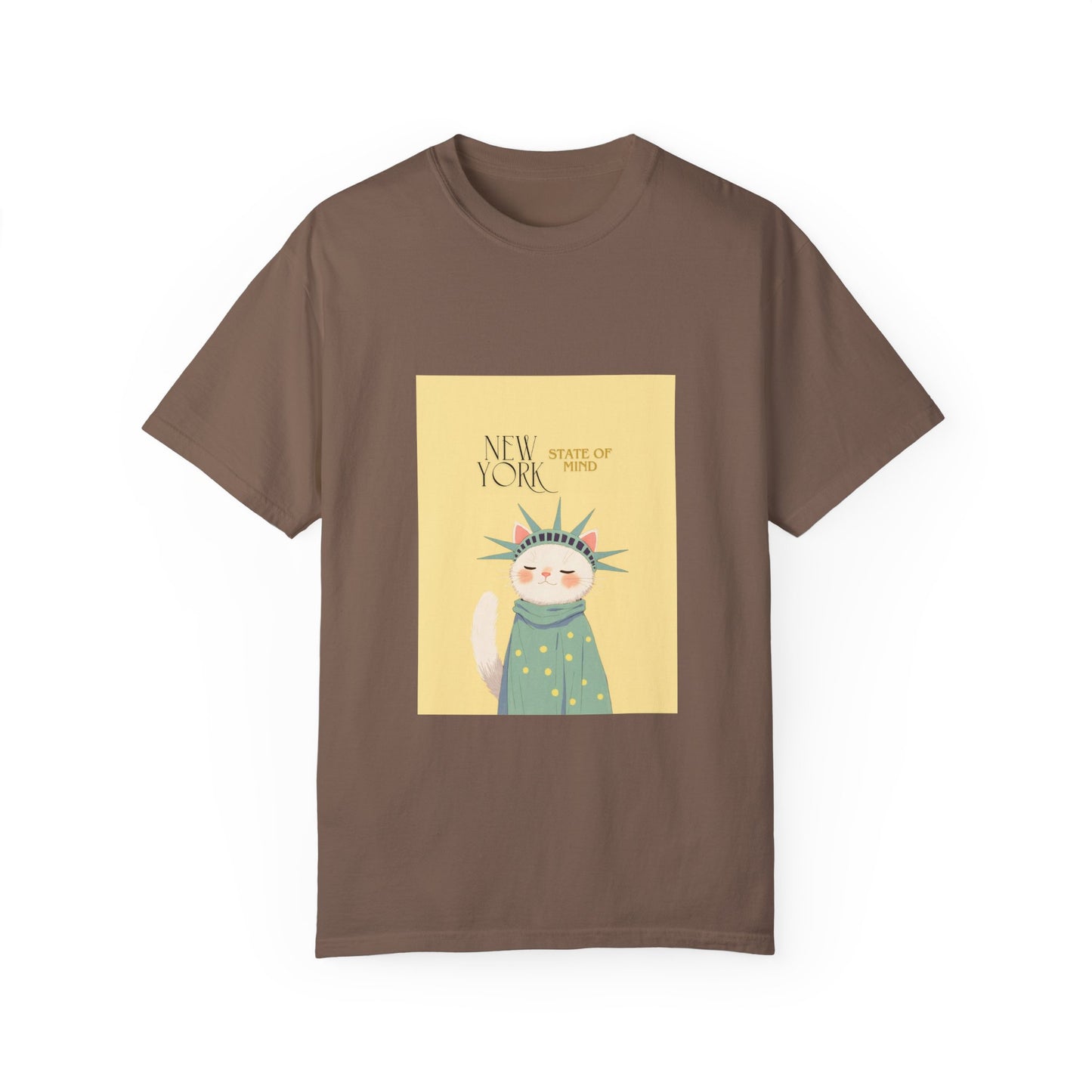 New York State of Mind Cat T-Shirt | Unisex Garment-Dyed Tee