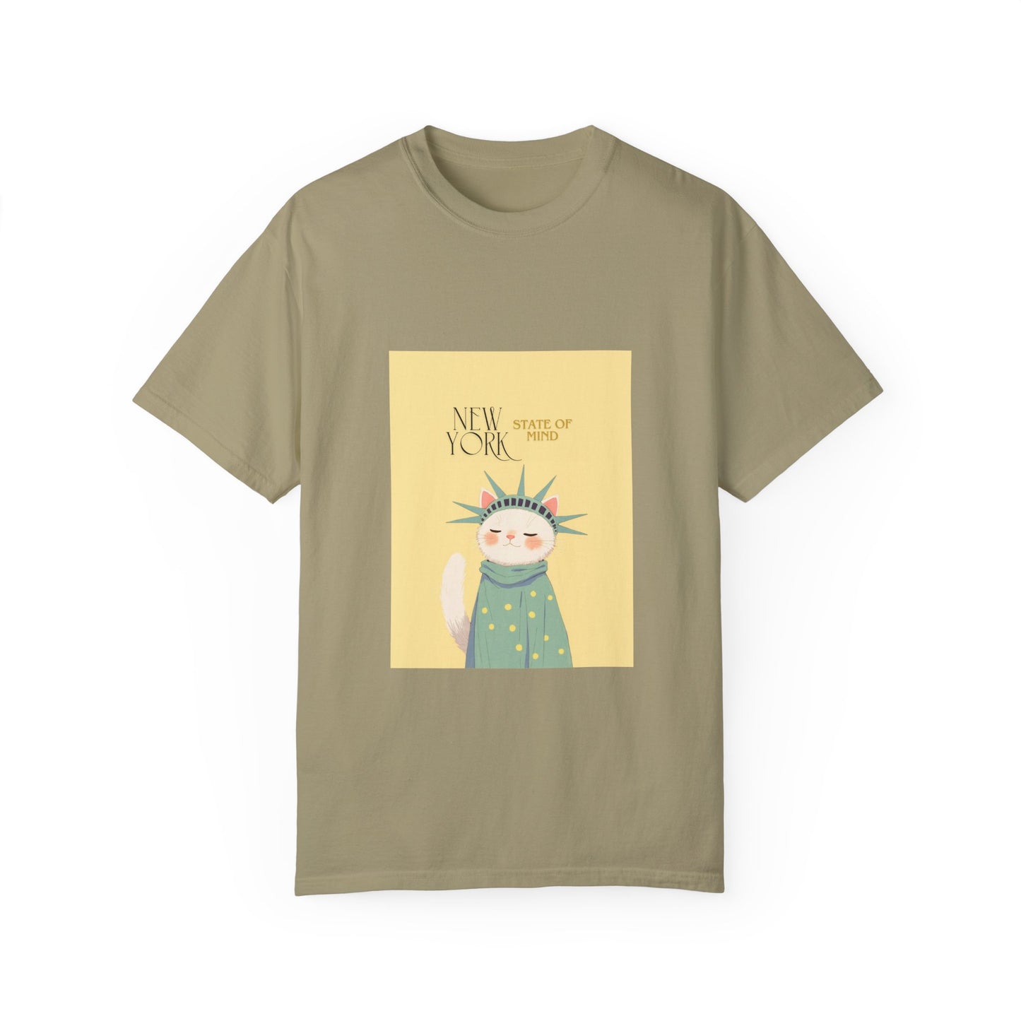 New York State of Mind Cat T-Shirt | Unisex Garment-Dyed Tee