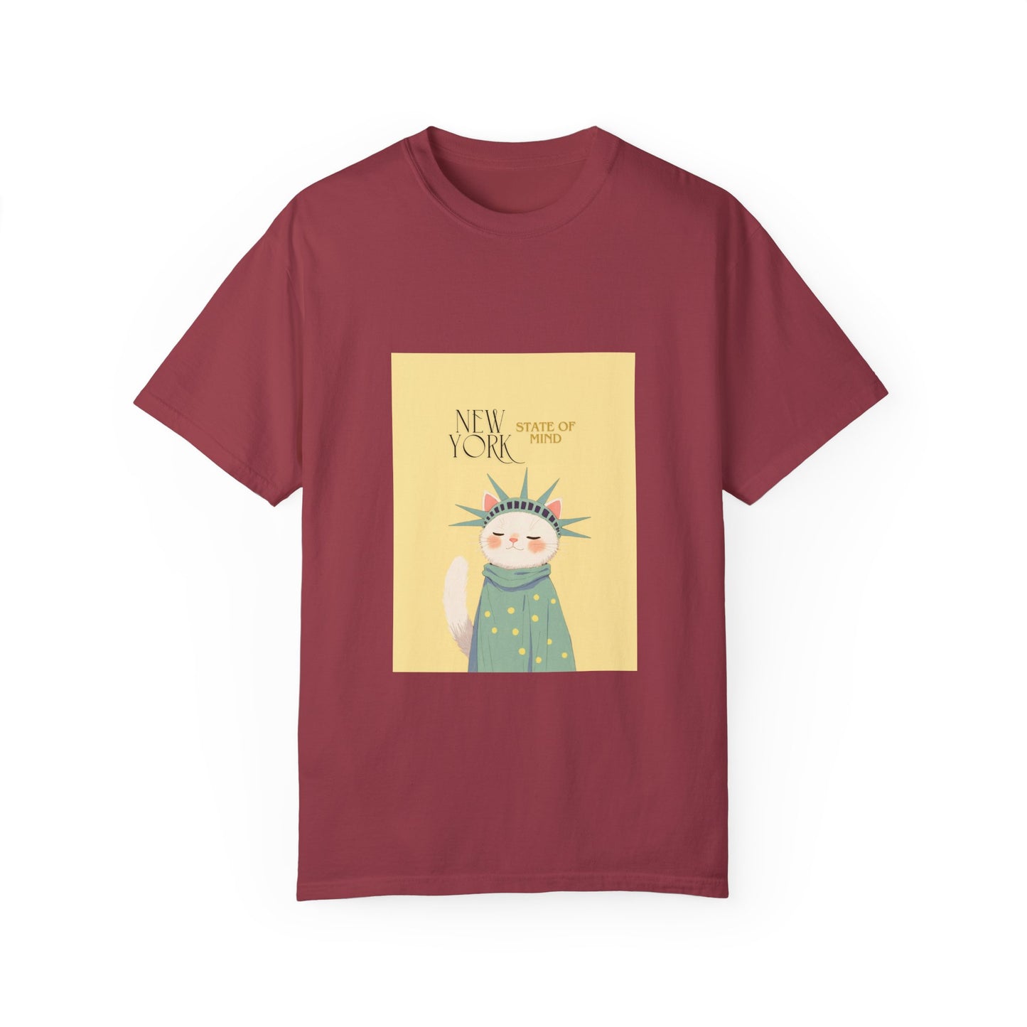 New York State of Mind Cat T-Shirt | Unisex Garment-Dyed Tee