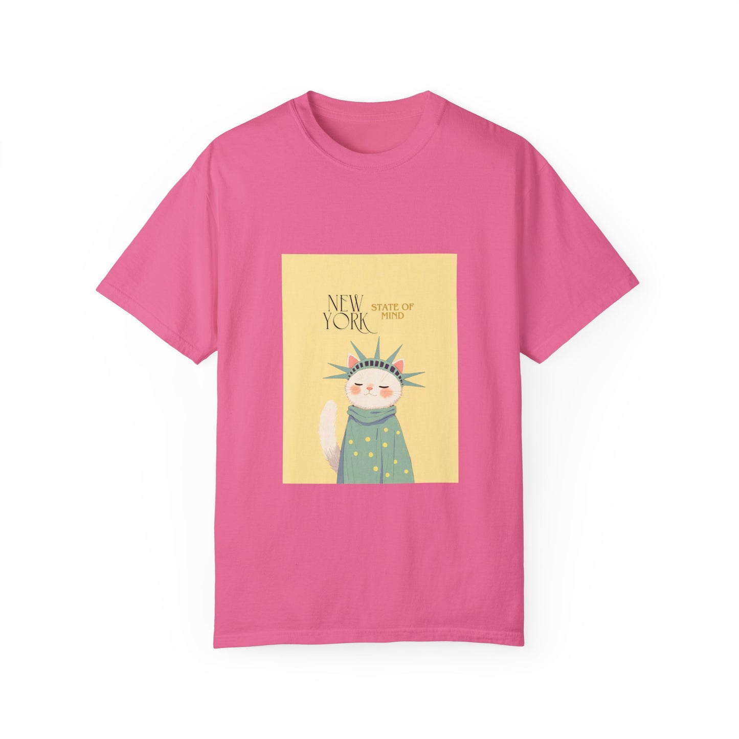 New York State of Mind Cat T-Shirt | Unisex Garment-Dyed Tee