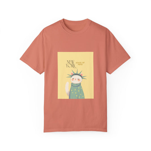 New York State of Mind Cat T-Shirt | Unisex Garment-Dyed Tee